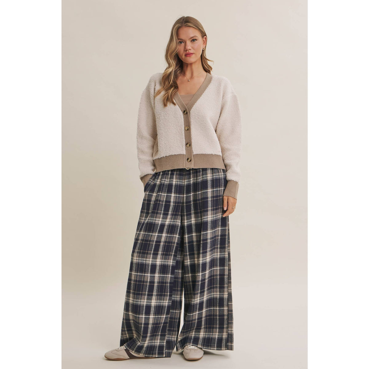 Boucle Button-Down Cardigan