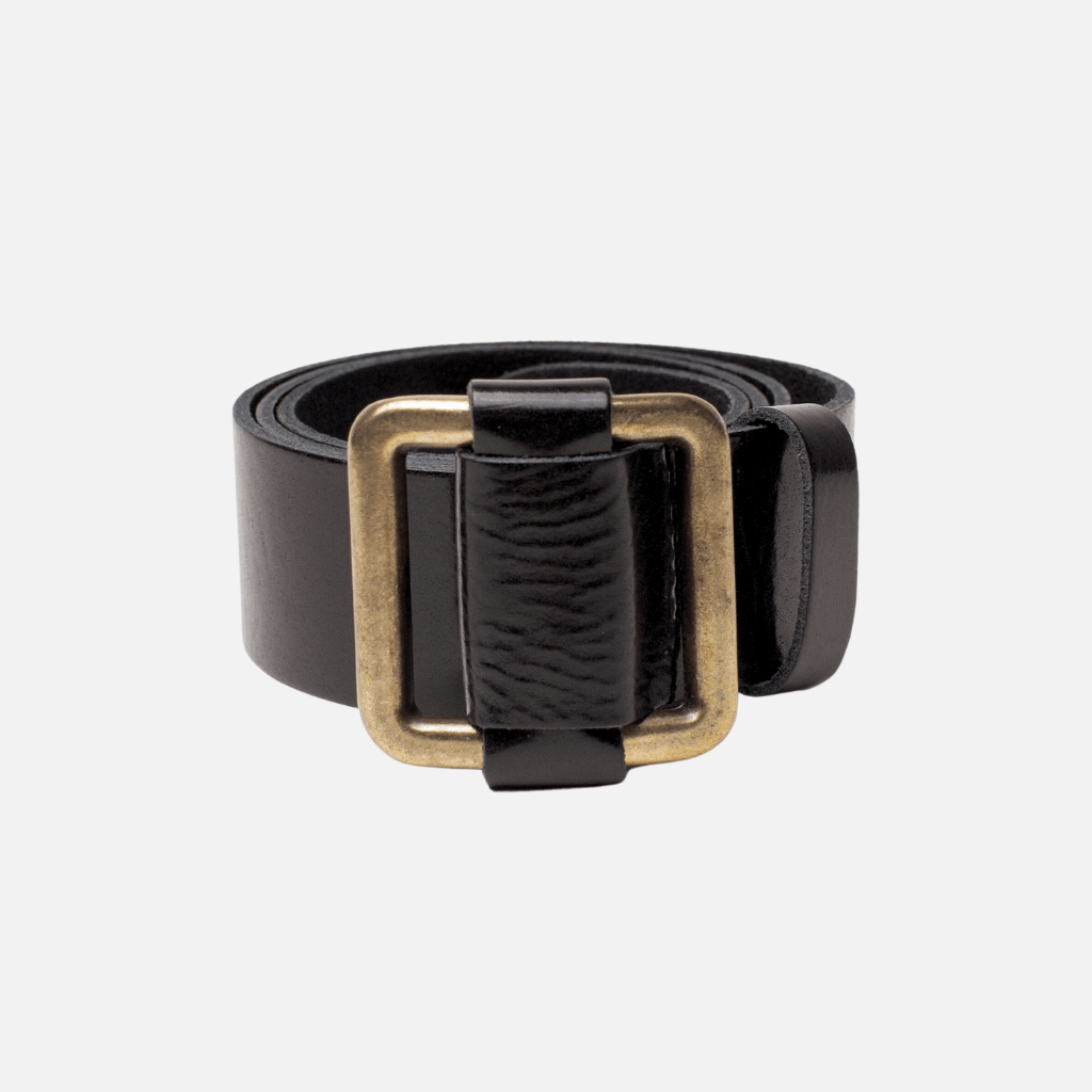 Pelle | Adjustable Gold Buckle Leather Slide Belt