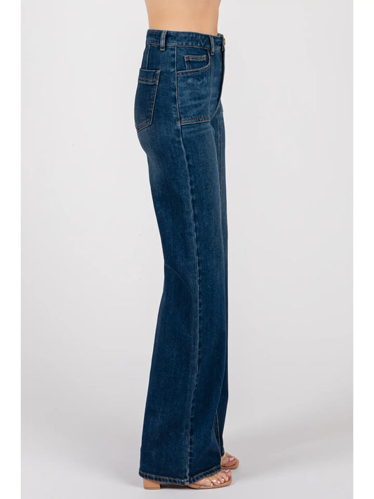 Dark A Line w/ Front Seam Denim - L.T.J.