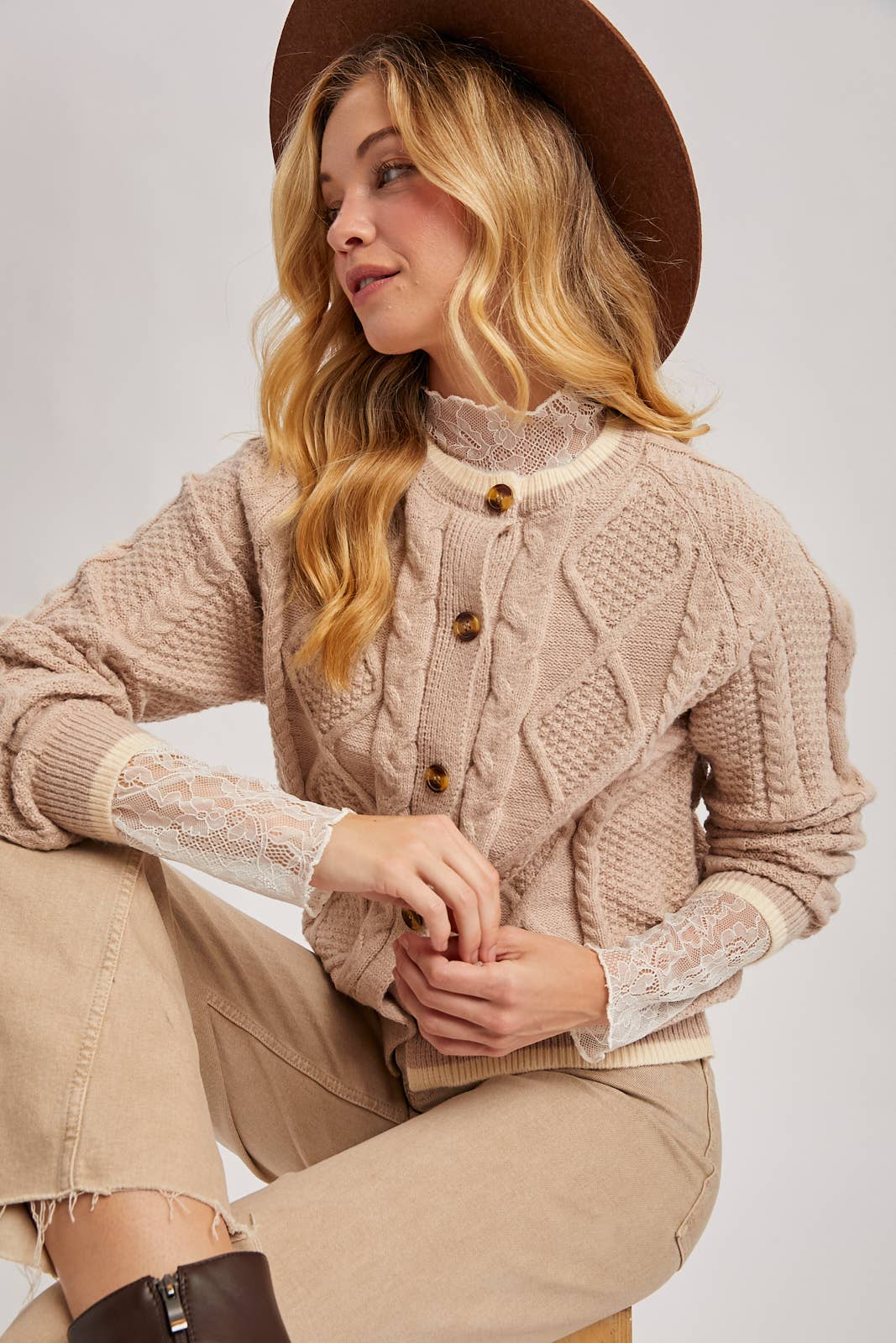 Aubrey Cable-Knit Cardigan