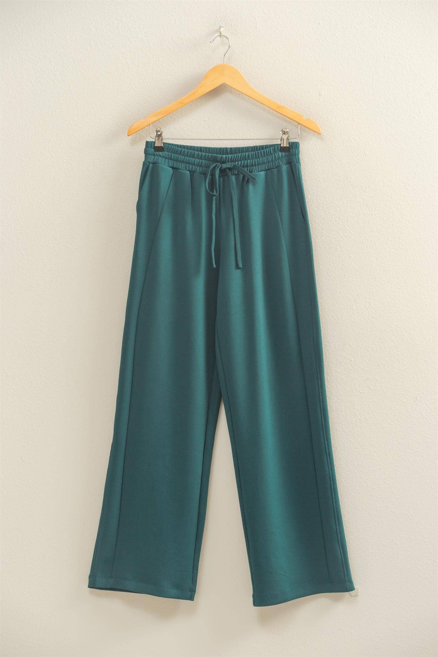 Scuba Wide-Leg Drawstring Sweatpants