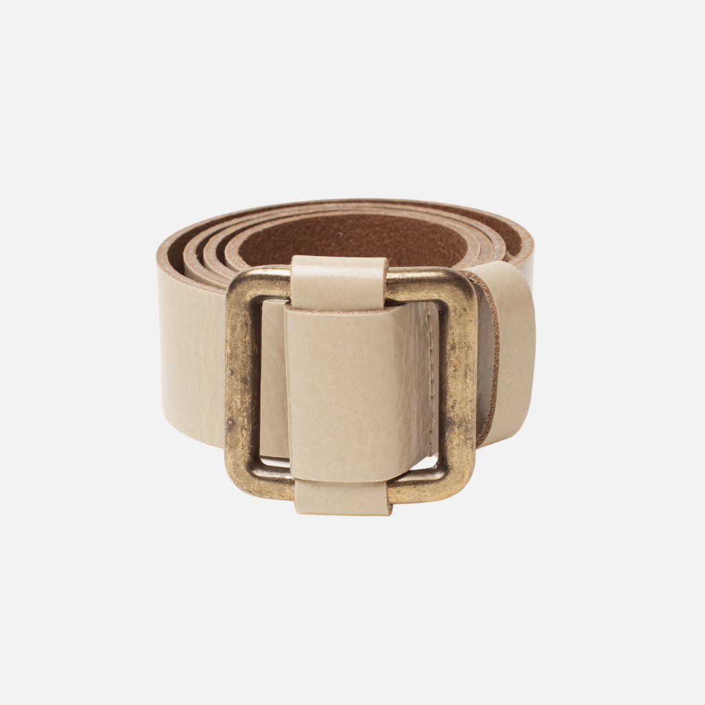 Pelle | Adjustable Gold Buckle Leather Slide Belt