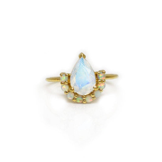 Opal & Moonstone Ballerina Ring