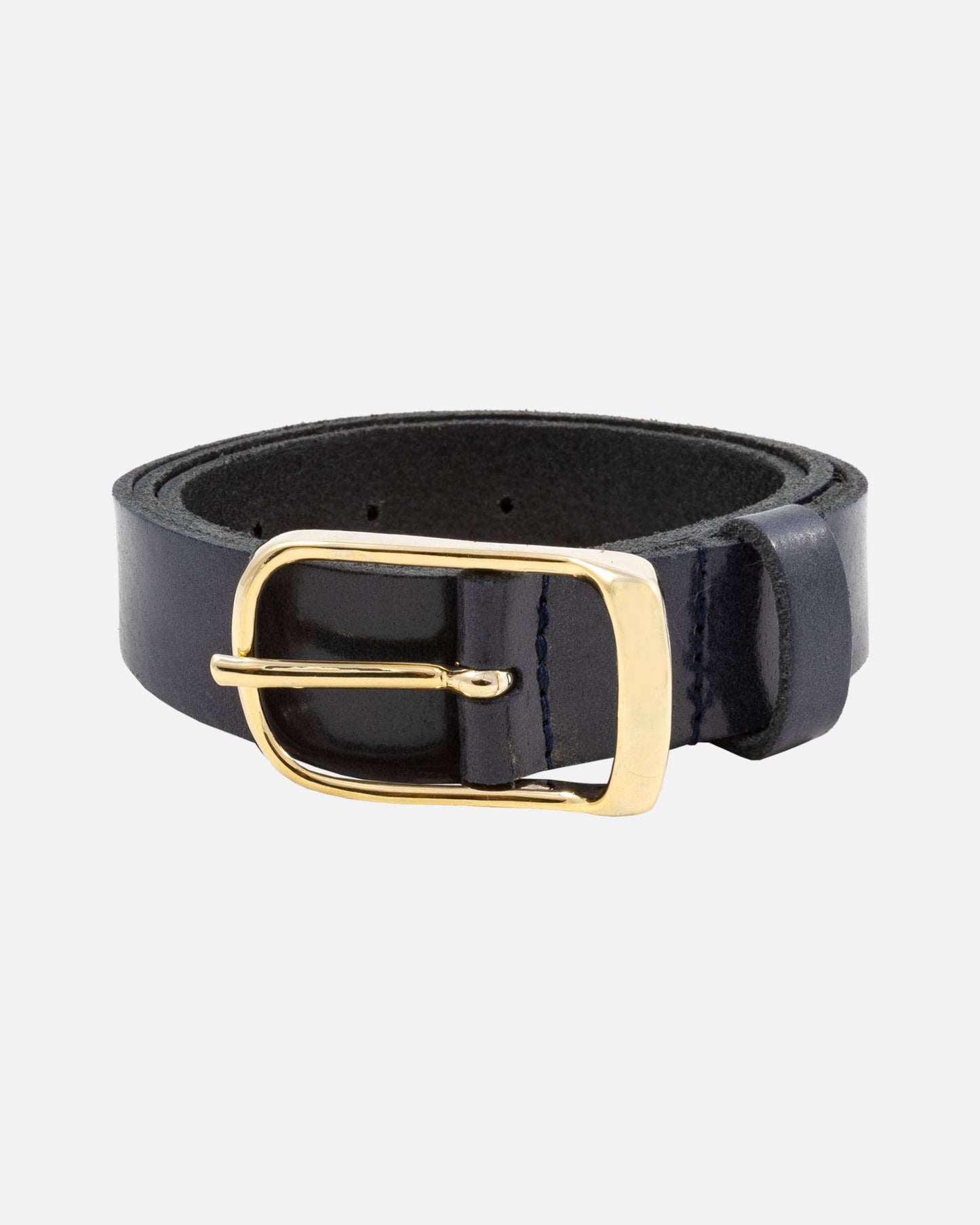 Lasse | Gold Buckle Skinny Belt