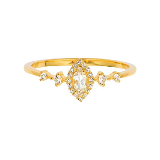 White Topaz Harlow Ring