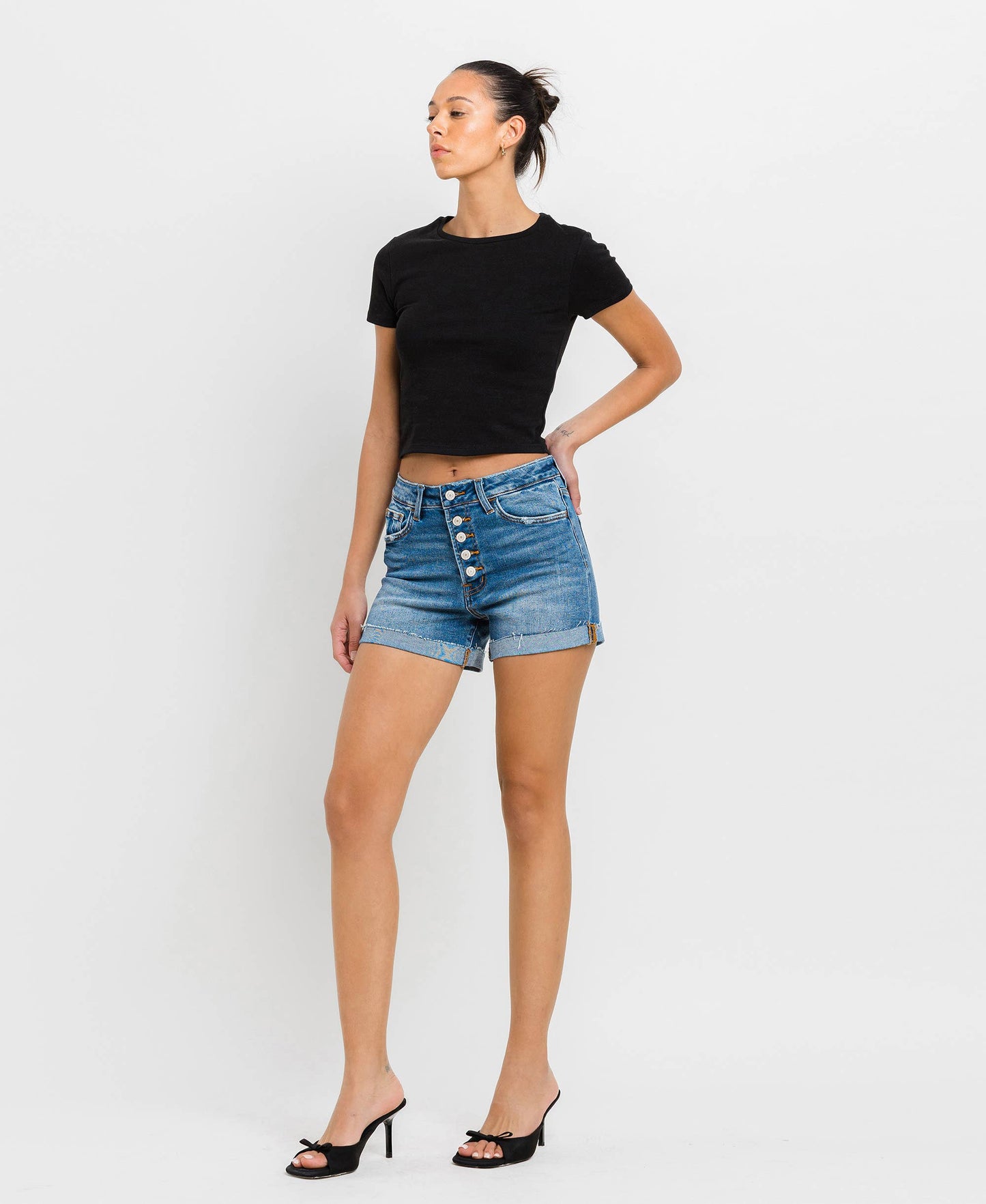 Cortney Button-Fly Shorts