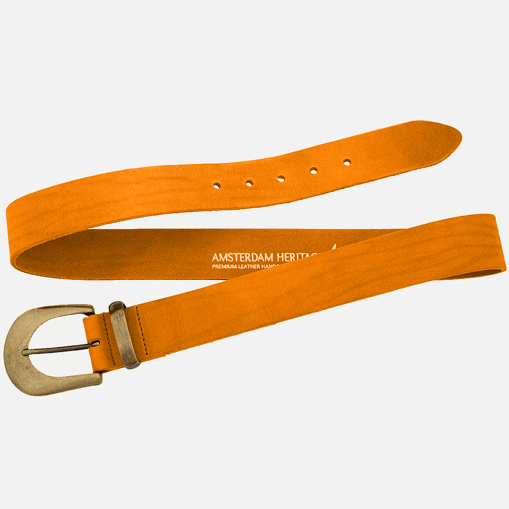 Andrea |  Gold Buckle Leather Belt Women