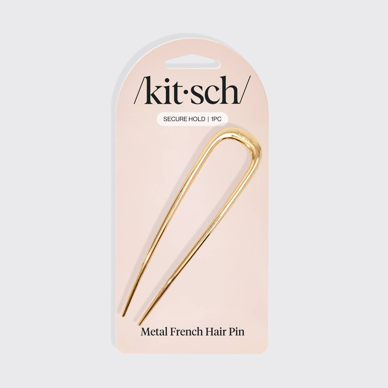 Metal French Hair Pin - Gold