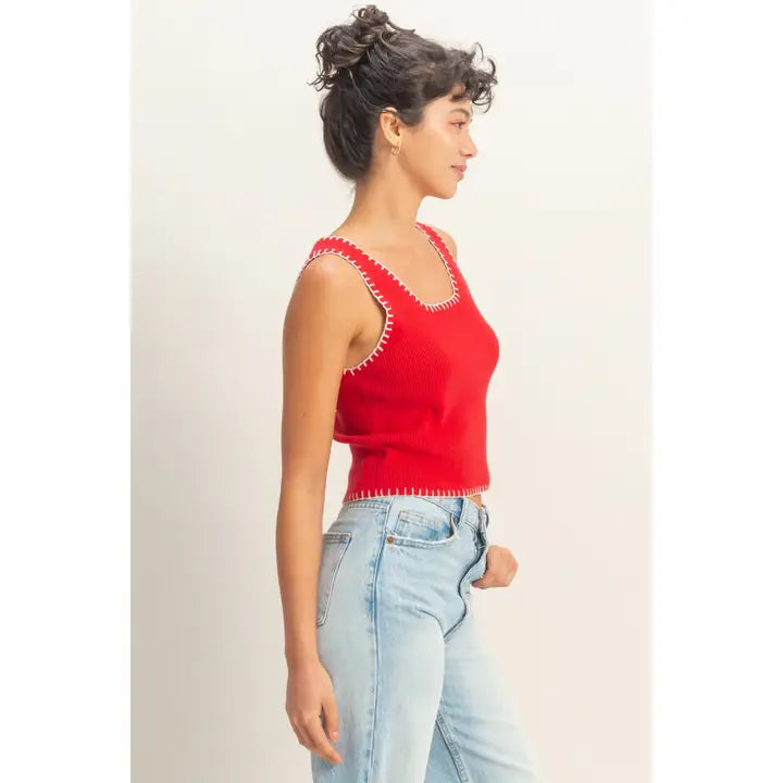 Catherine Stitch Square Neck Top