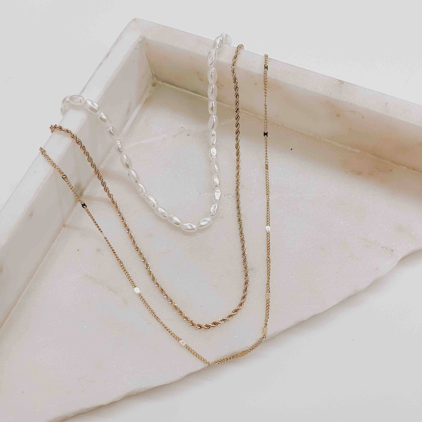 Oh My Pearl Layered Chain Necklace