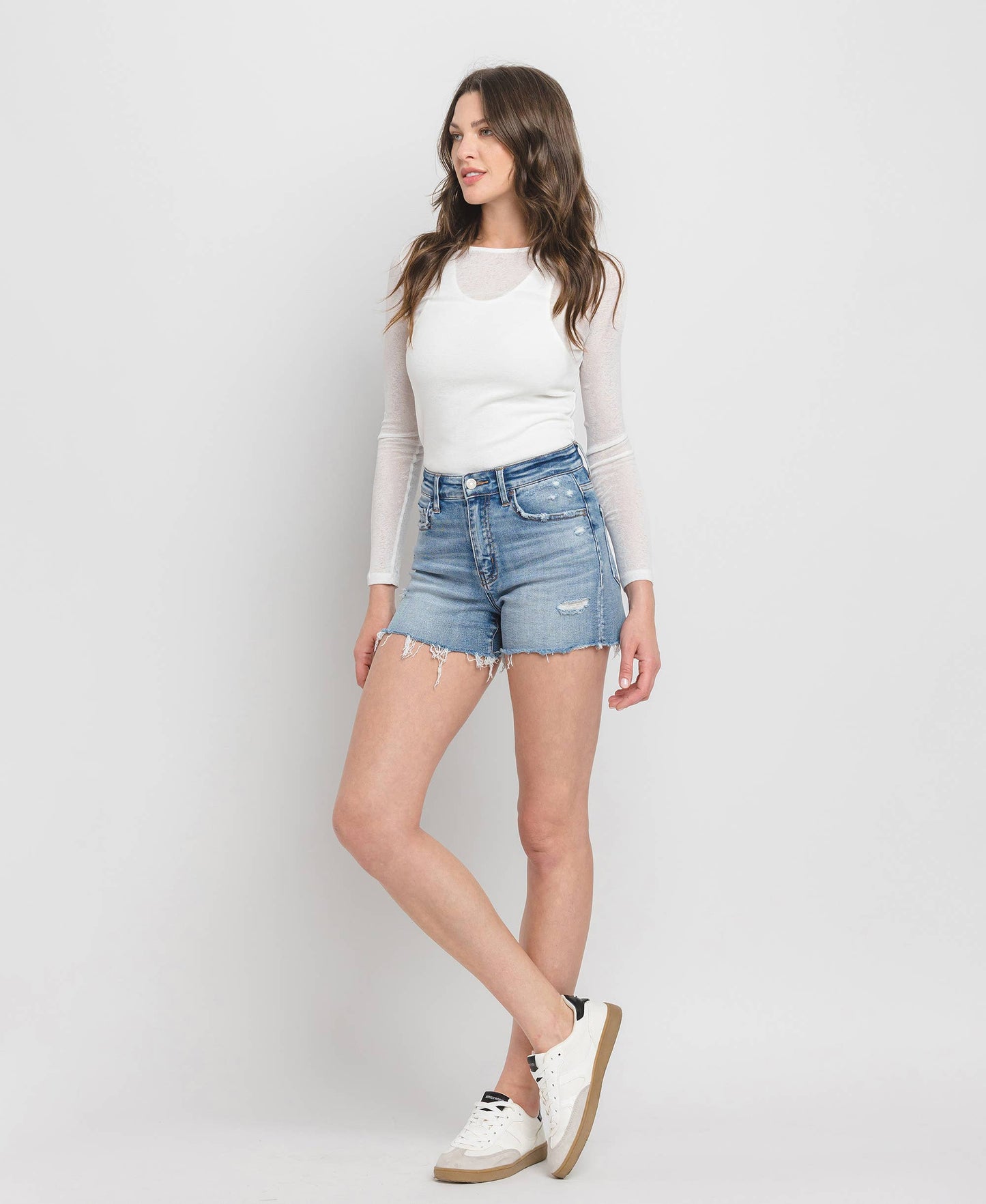 Inner Circle A-line Denim Shorts