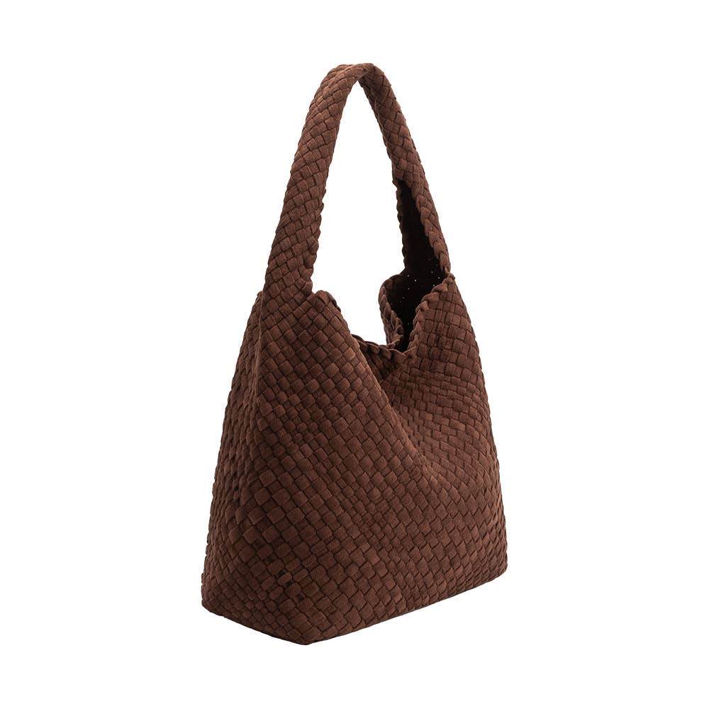 Johanna Tobacco Vegan Suede Shoulder Bag