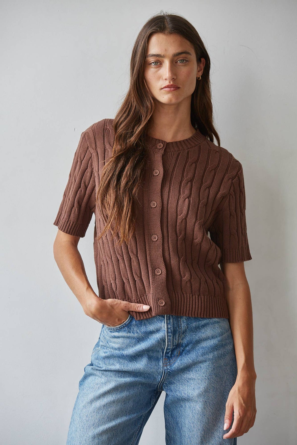 Cara Cable Knit Top