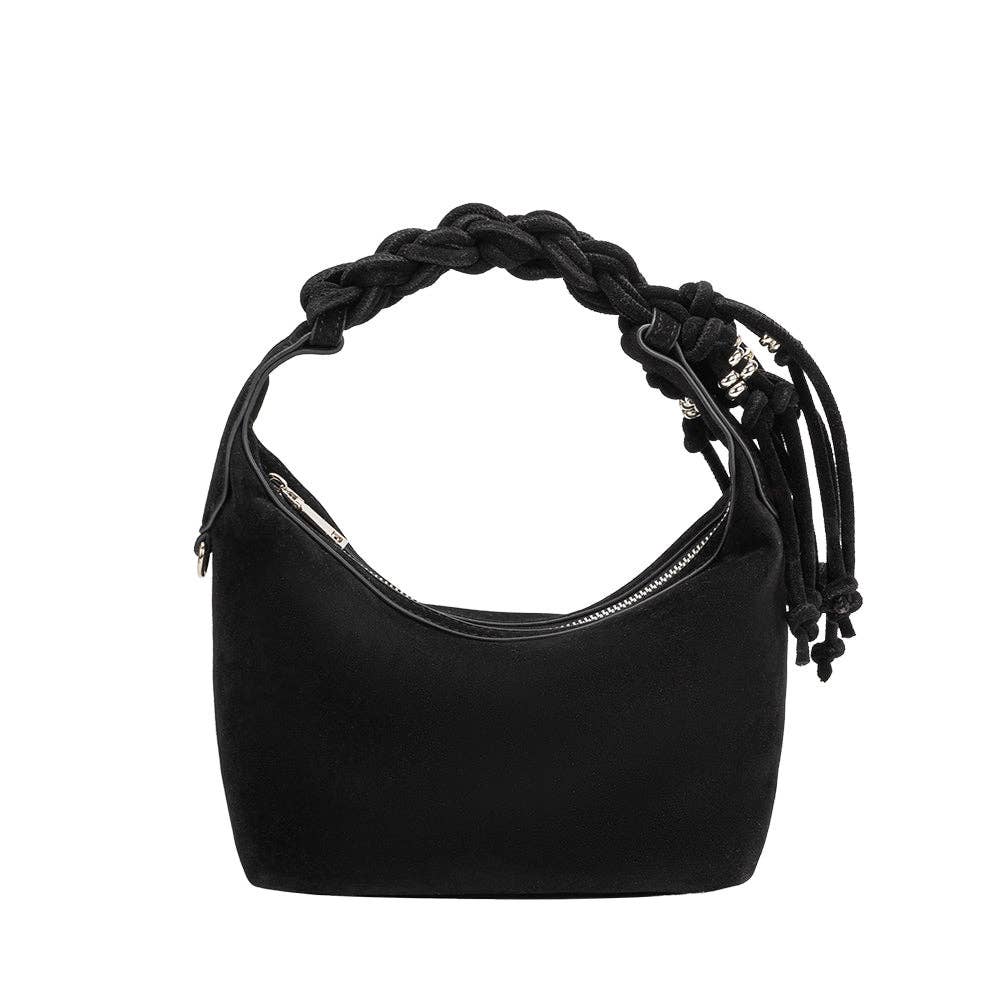 Tatiana Black Top Handle Bag