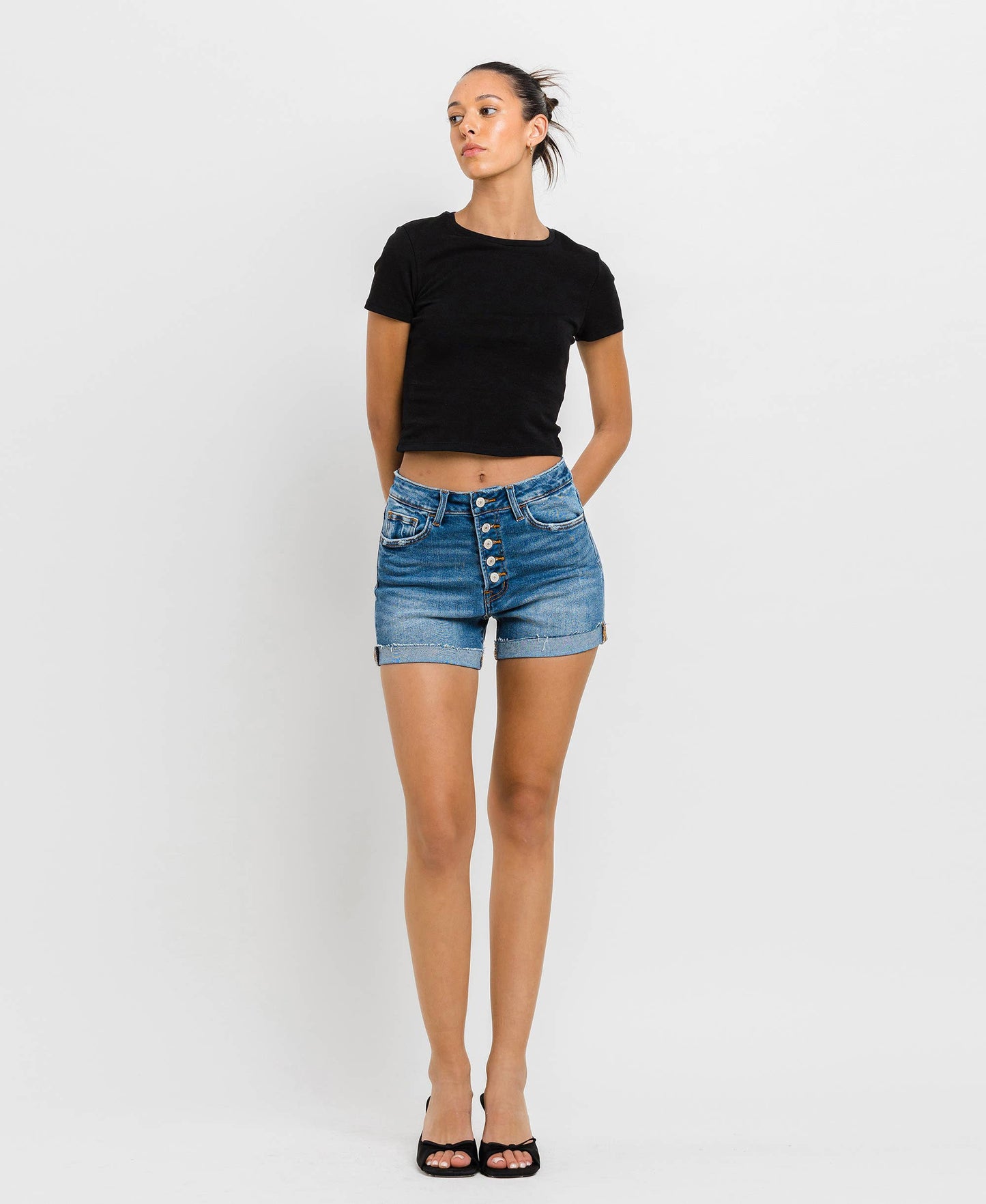 Cortney Button-Fly Shorts