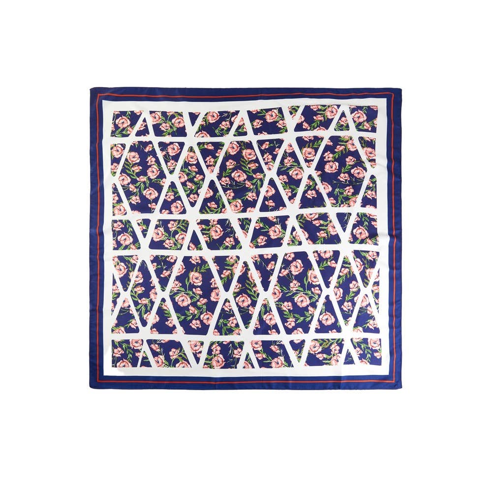 Triangle Window Ditsy Floral Square Scarf