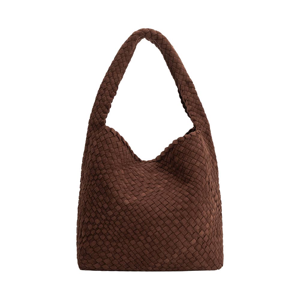 Johanna Tobacco Vegan Suede Shoulder Bag
