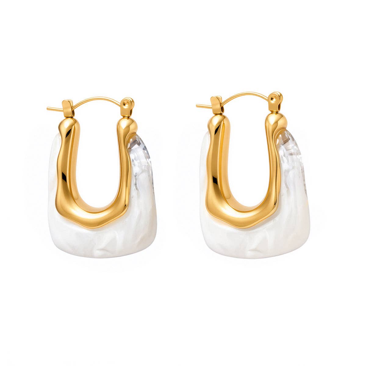 Cha-Cha Resin Hoop Earrings