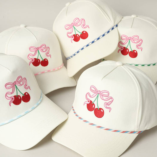 Cherry Ribbon Trucker Hat