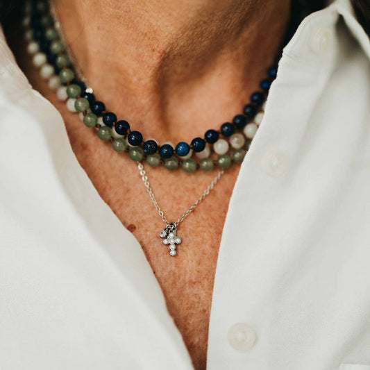 Petite Double Cross Necklace