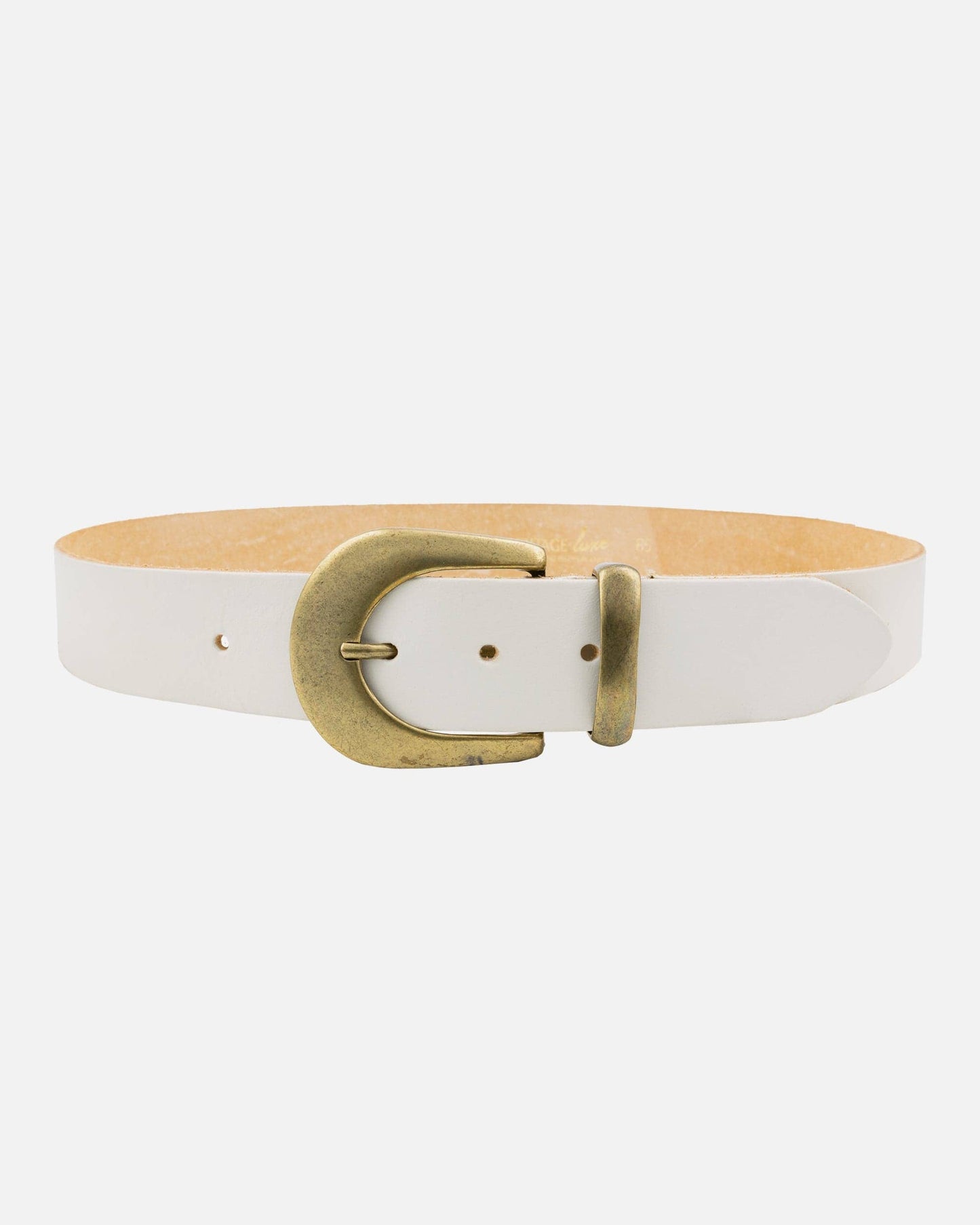 Andrea |  Gold Buckle Leather Belt Women