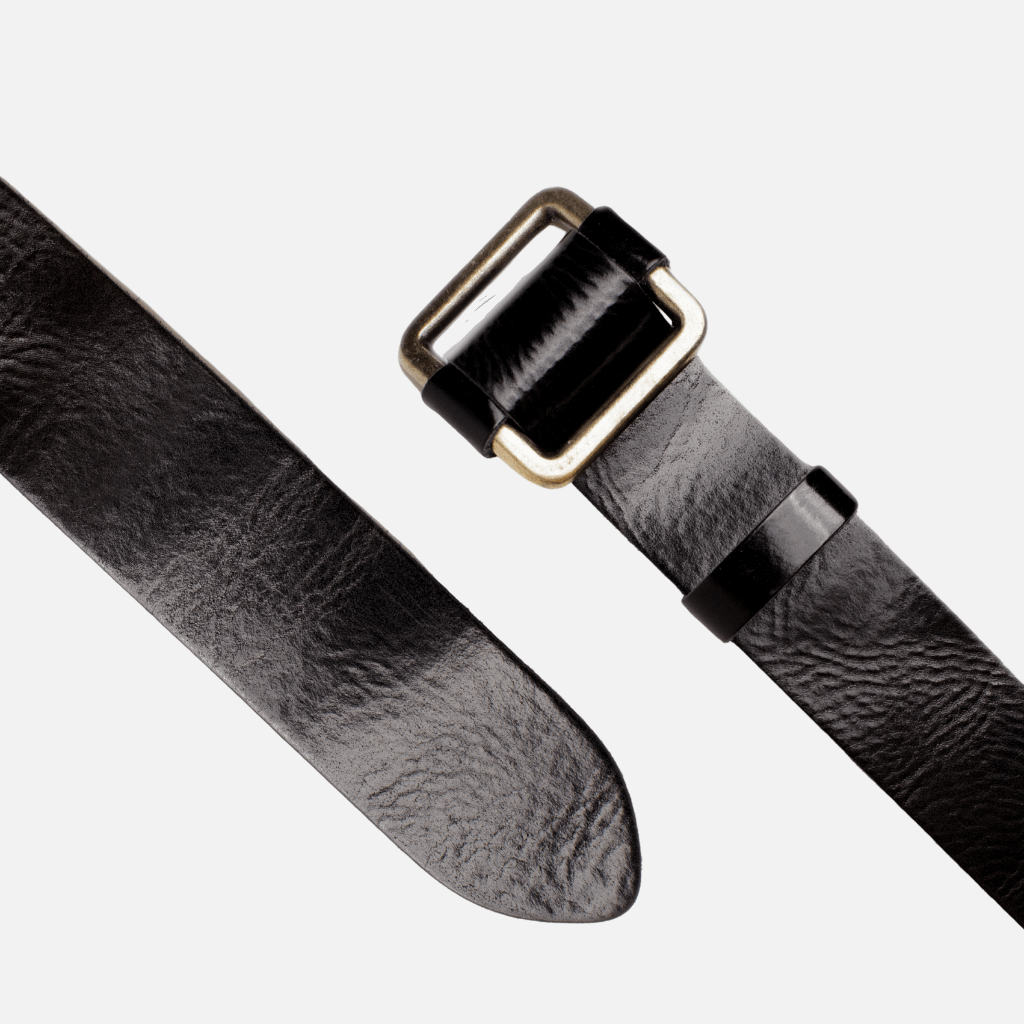 Pelle | Adjustable Gold Buckle Leather Slide Belt