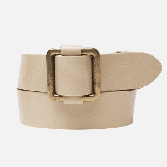 Pelle | Adjustable Gold Buckle Leather Slide Belt