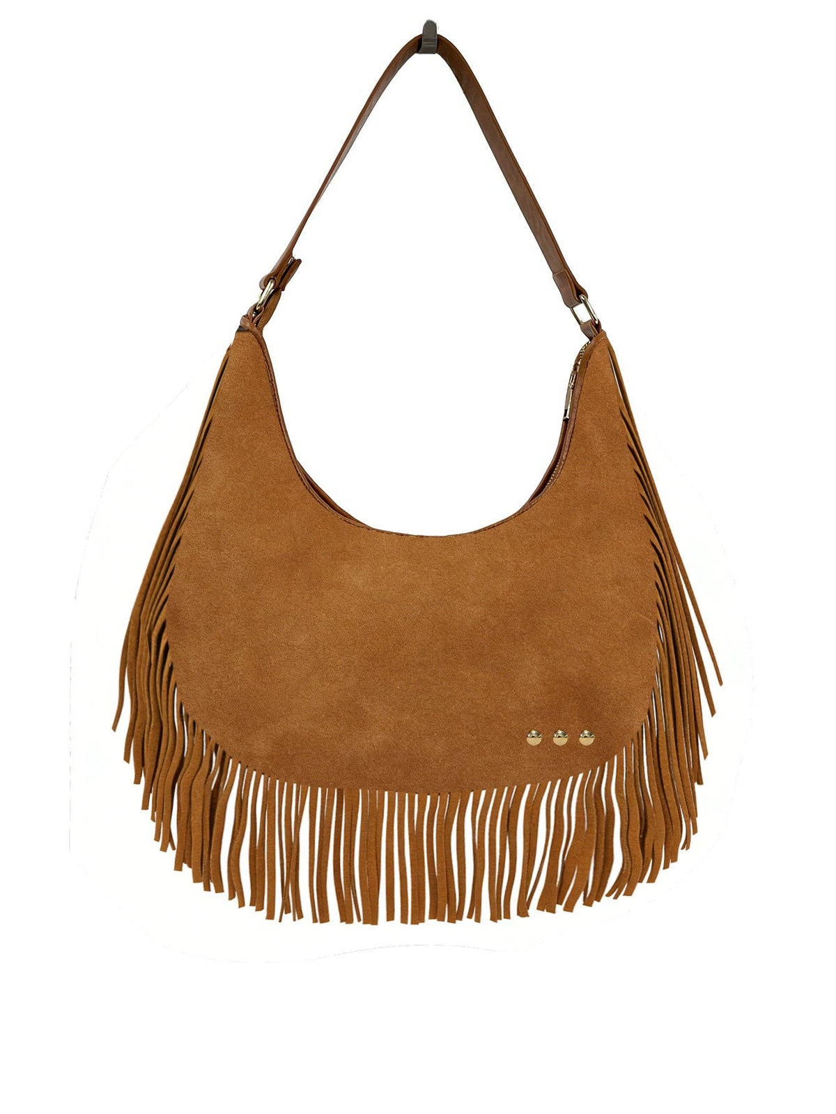 Loretta Suede Fringe Slouchy Bag