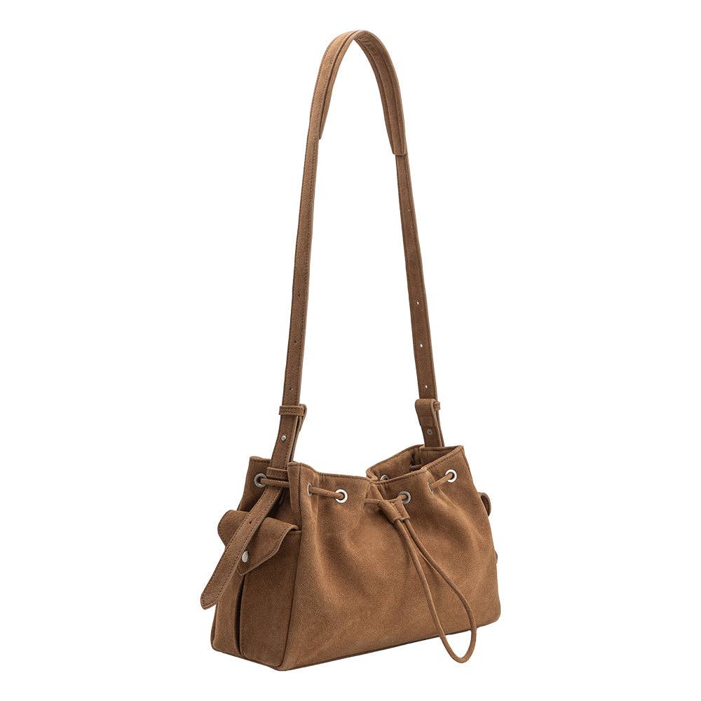 Rhuby Camel Suede Shoulder Bag
