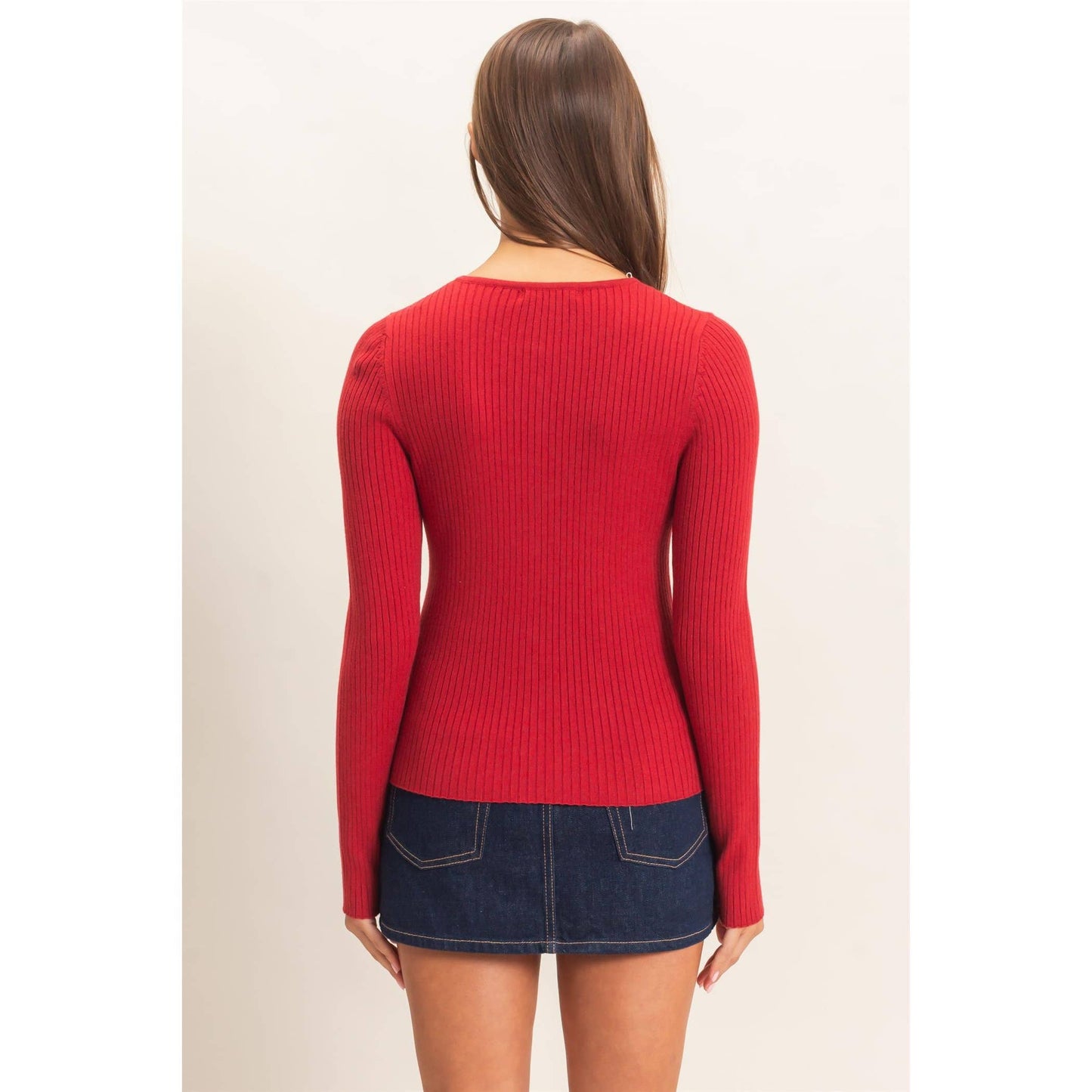 Blake Ribbed Button Front Cardigan