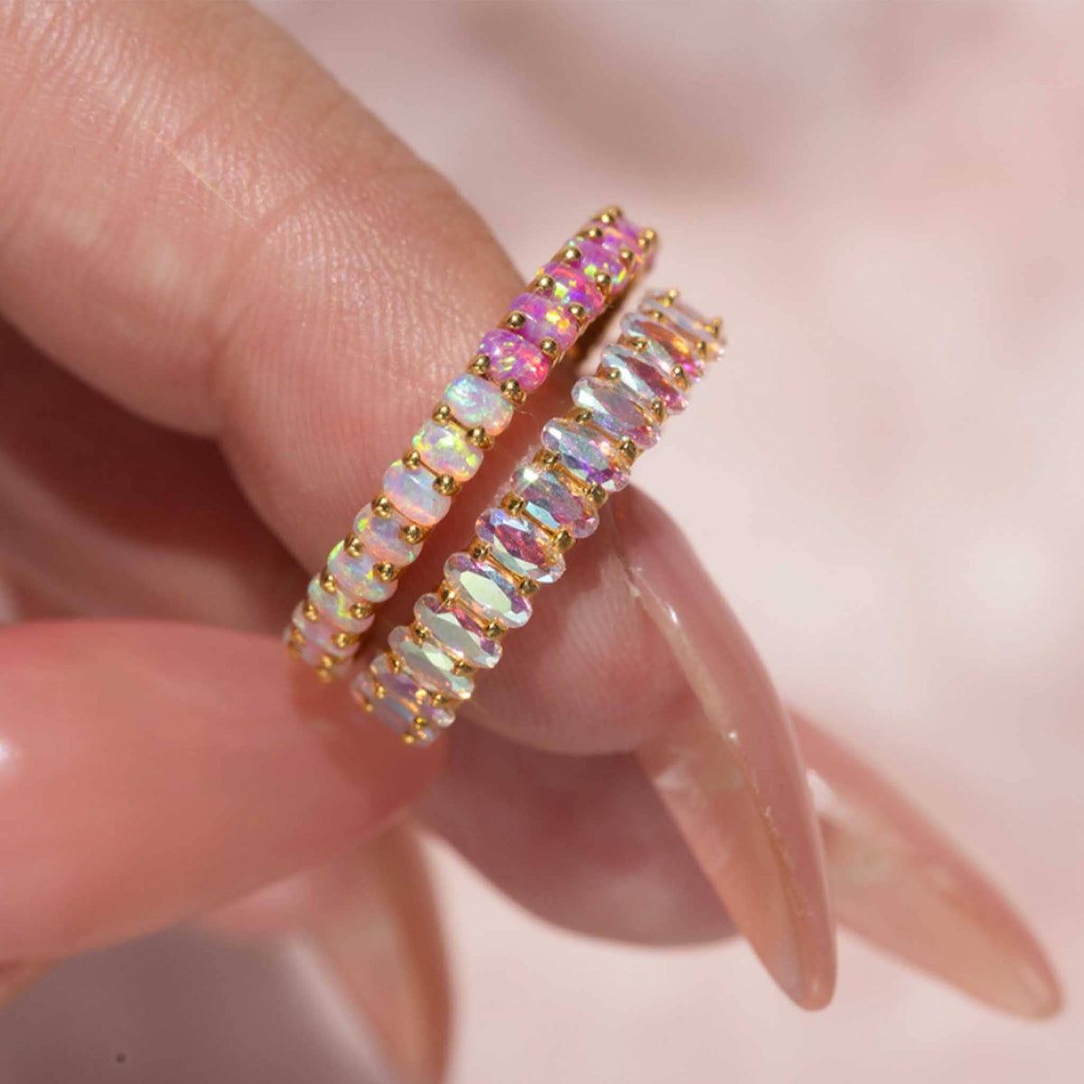 Angel Quartz Eternity Band