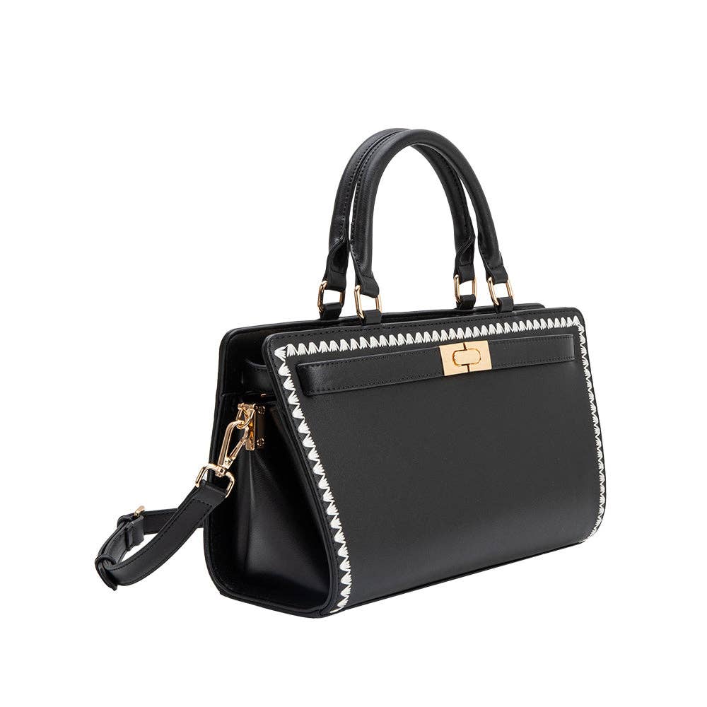 Neema Black Recycled Vegan Crossbody Bag