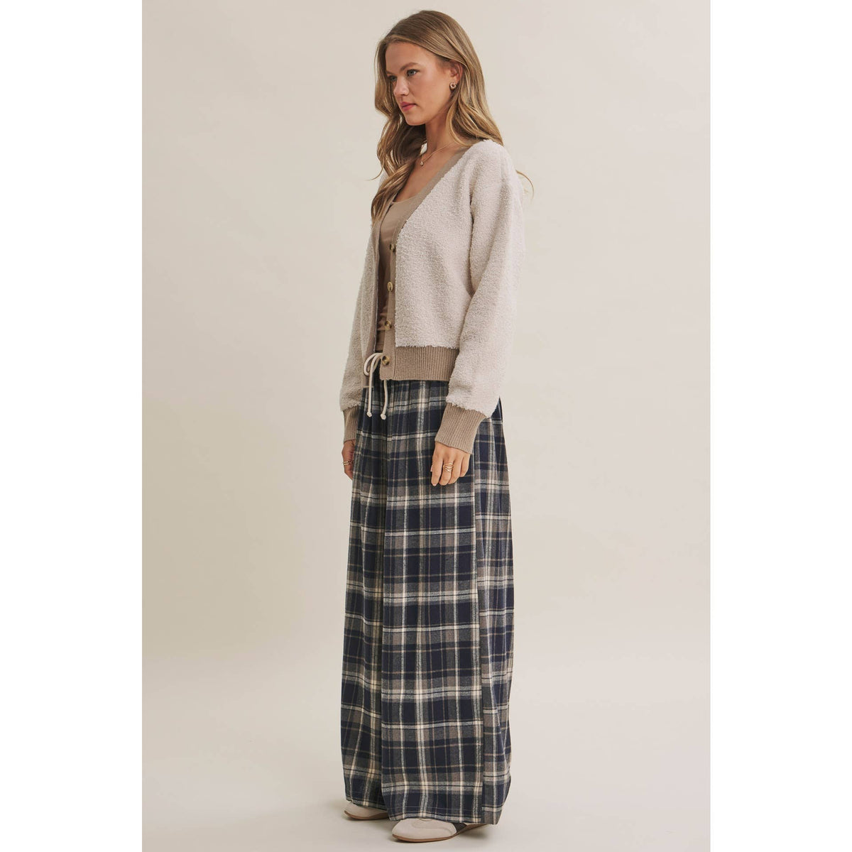 Boucle Button-Down Cardigan