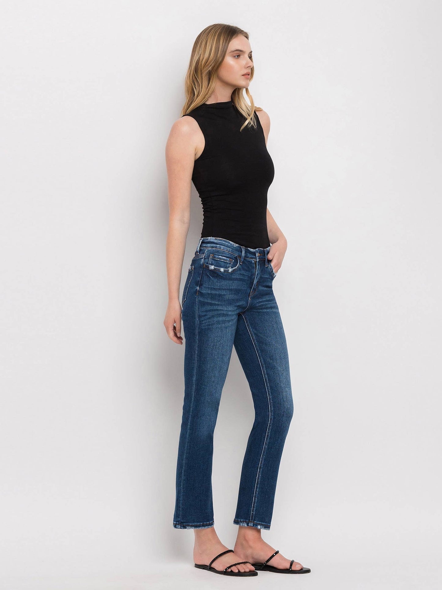 Janine Mid Rise Ankle Slim Jeans