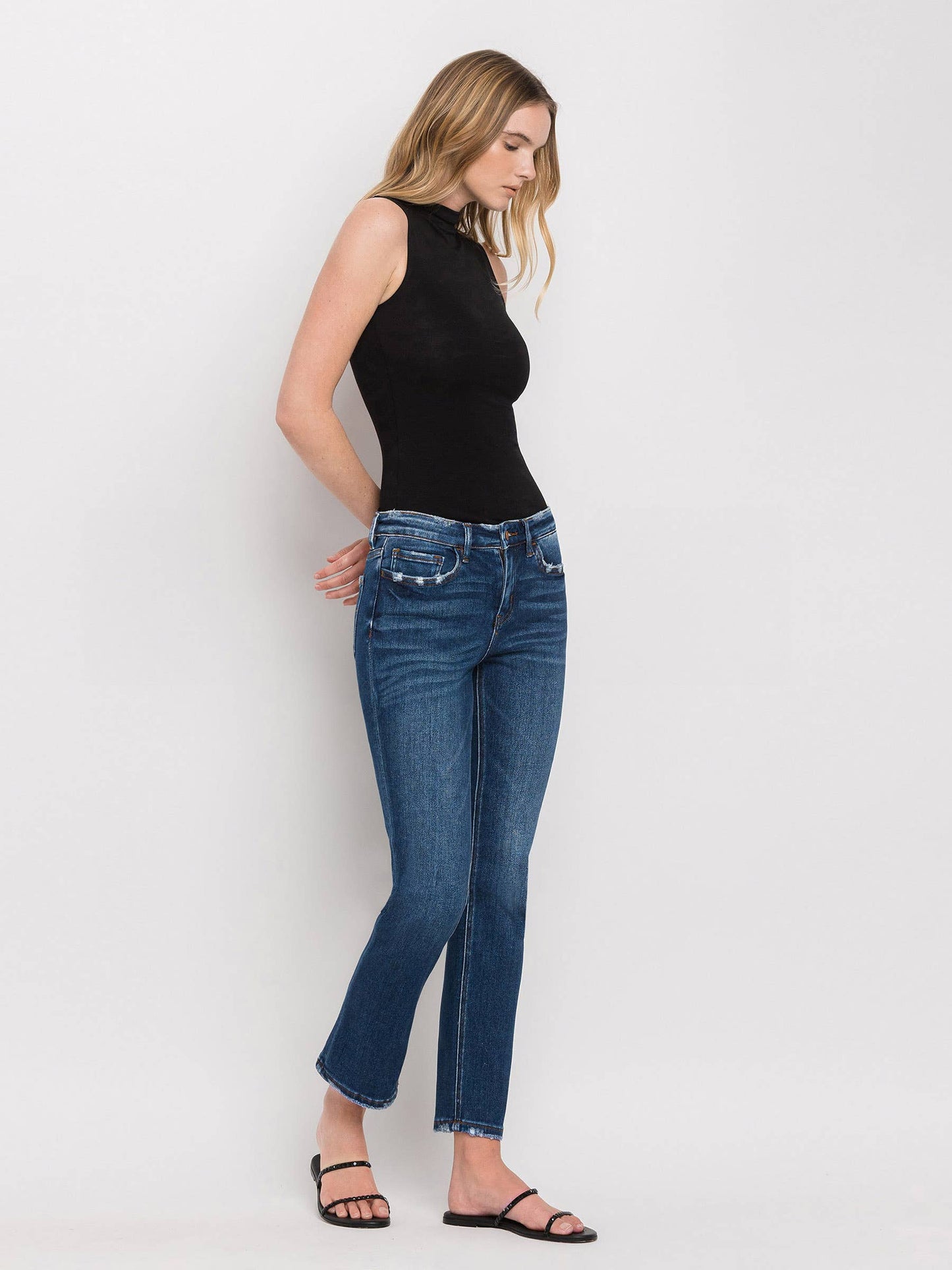 Janine Mid Rise Ankle Slim Jeans