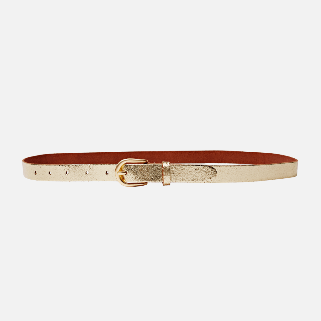 Eva | Metallic Skinny Belt