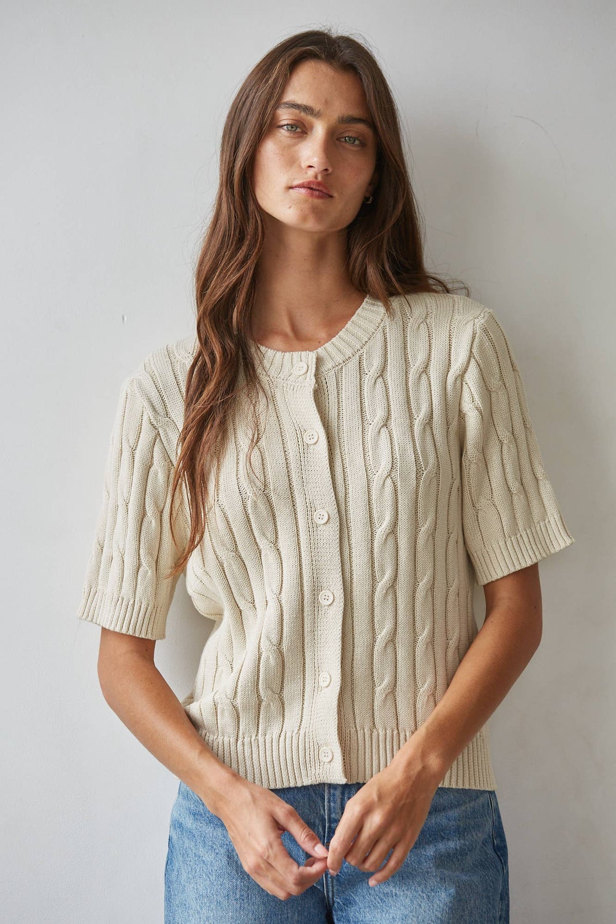 Cara Cable Knit Top