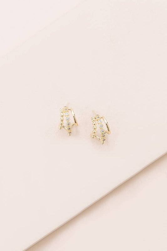 Heiress Huggie Hoop Earrings