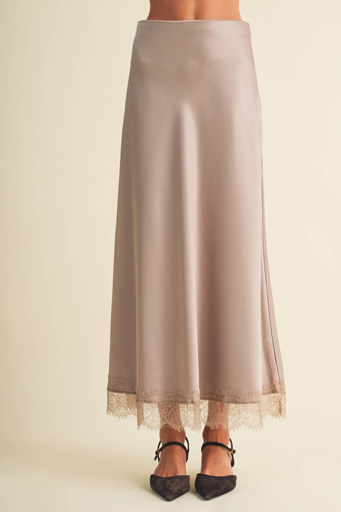 Amalie Scallop-Trim Lace Skirt