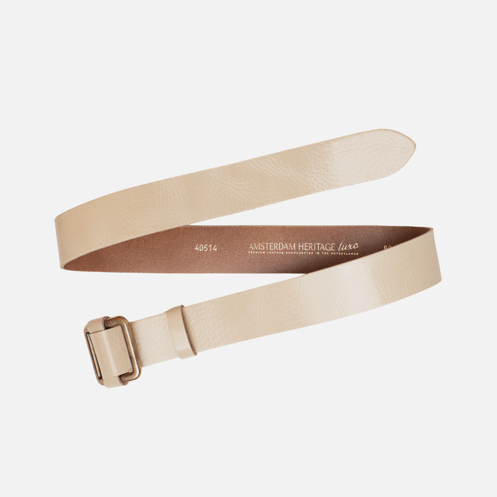 Pelle | Adjustable Gold Buckle Leather Slide Belt