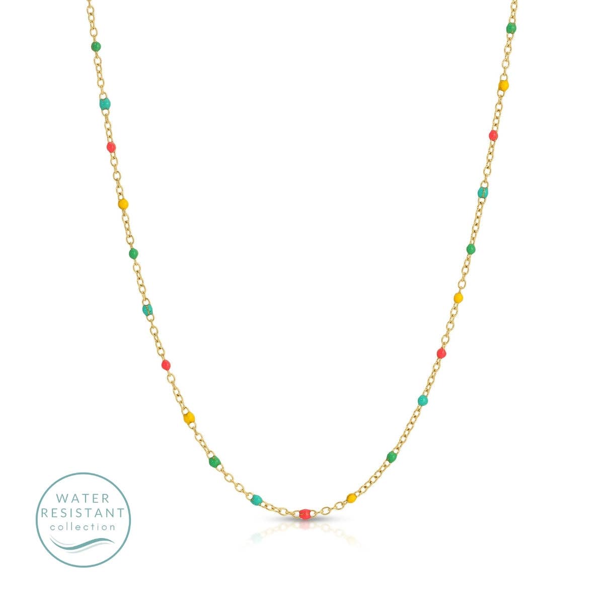 Sweetly Colored Delicate Chain Necklace