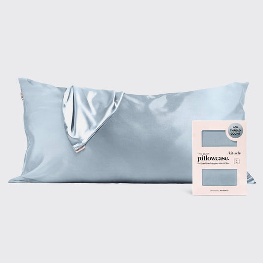 Satin Pillowcase - Haze Blue - King