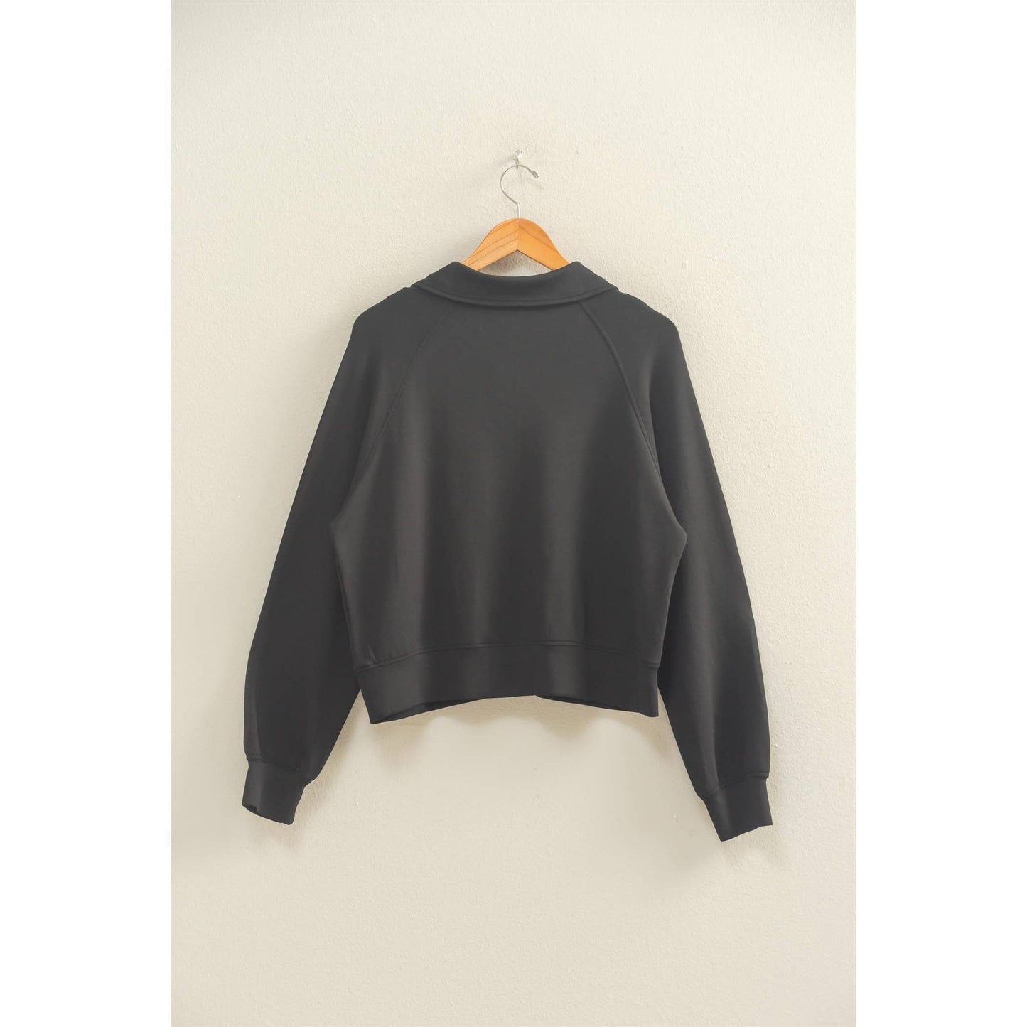 Scuba Half Zip-Up High Neck Collar Sweatshirt