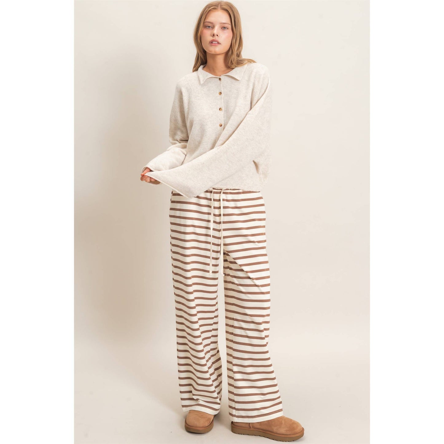 Button-Up Collared Sweater Cardigan