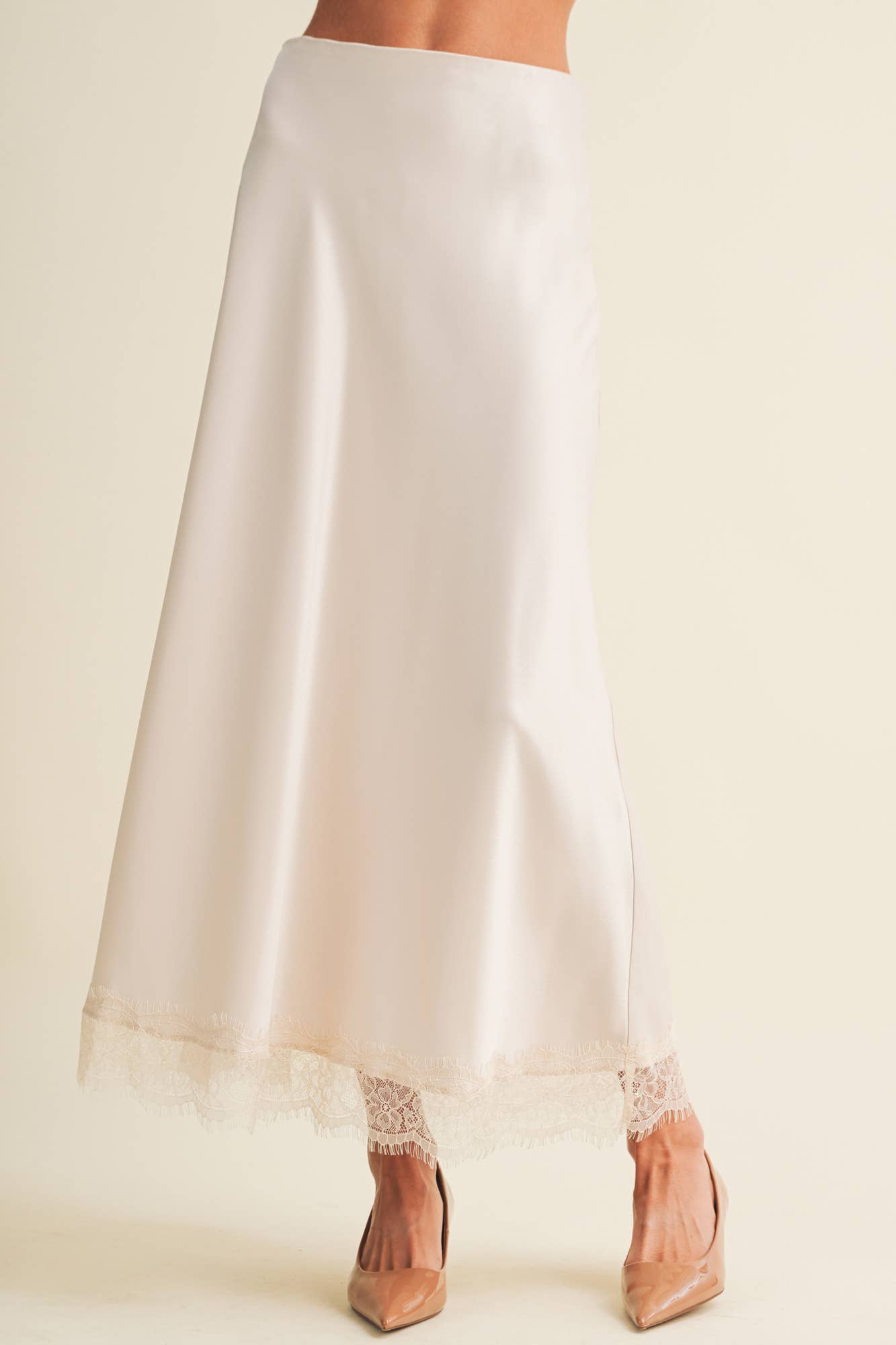 Amalie Scallop-Trim Lace Skirt
