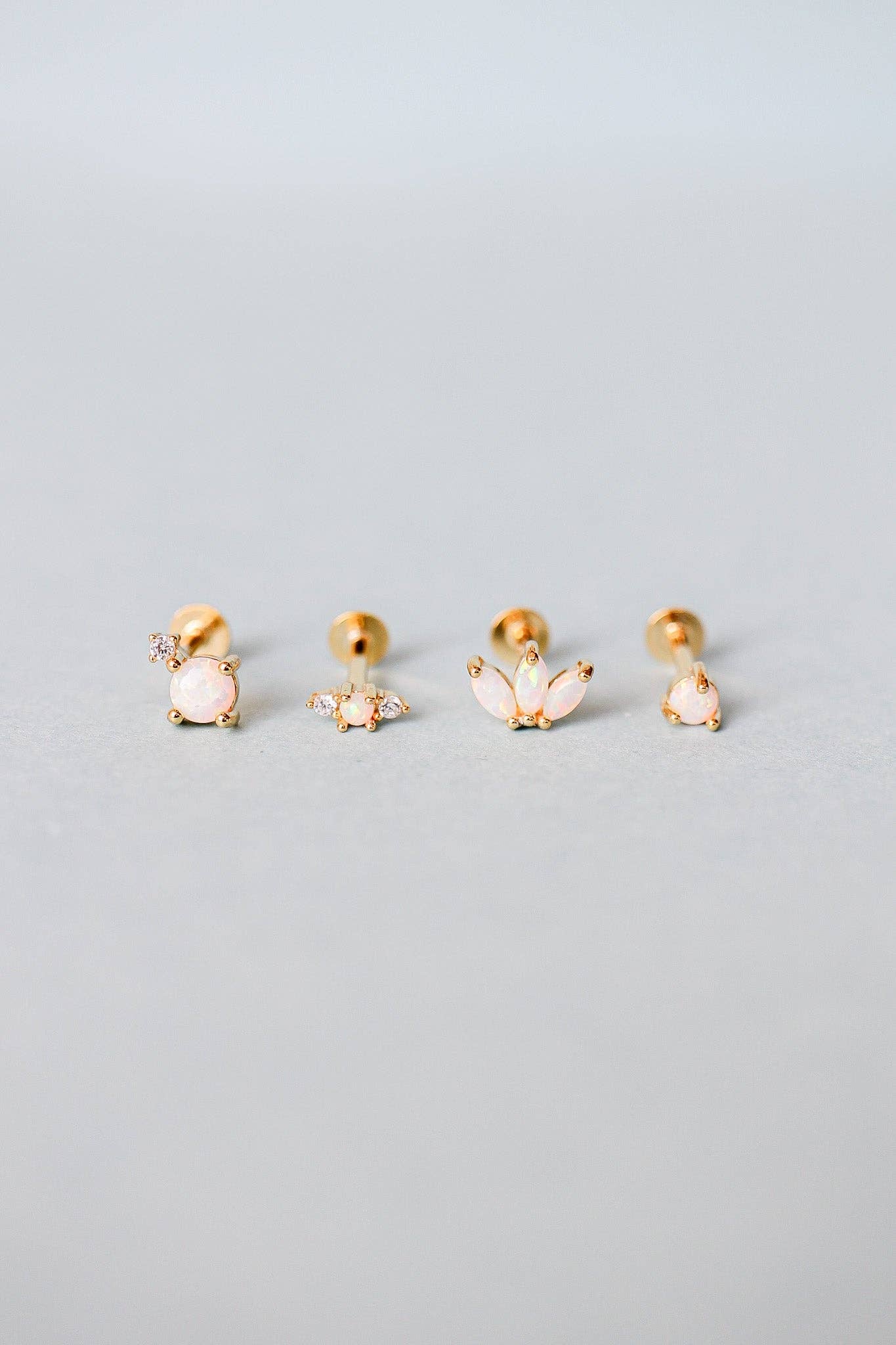 Ophelia Flat Back Stud in Gold