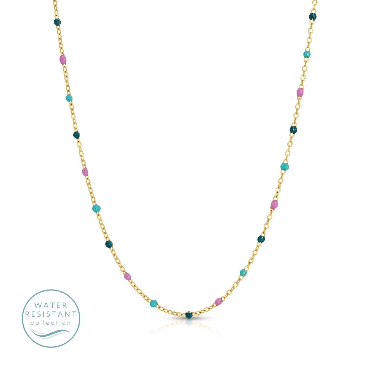 Sweetly Colored Delicate Chain Necklace