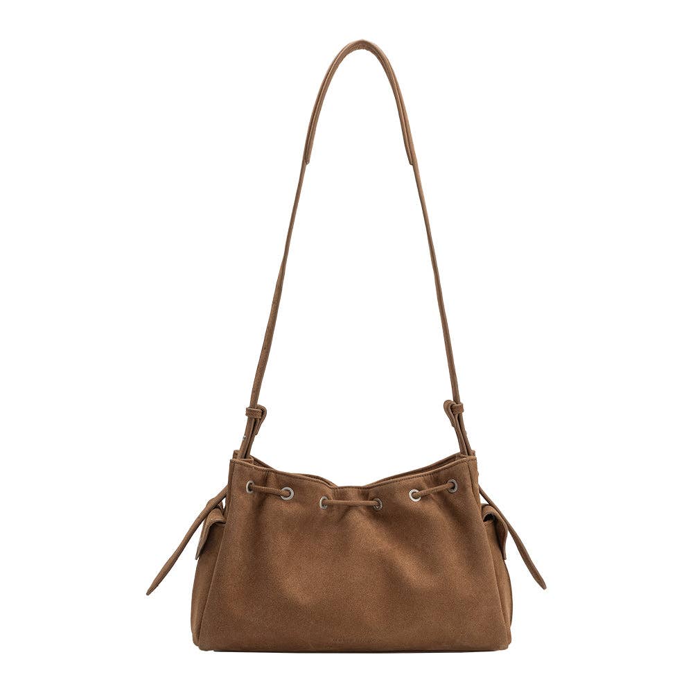 Rhuby Camel Suede Shoulder Bag