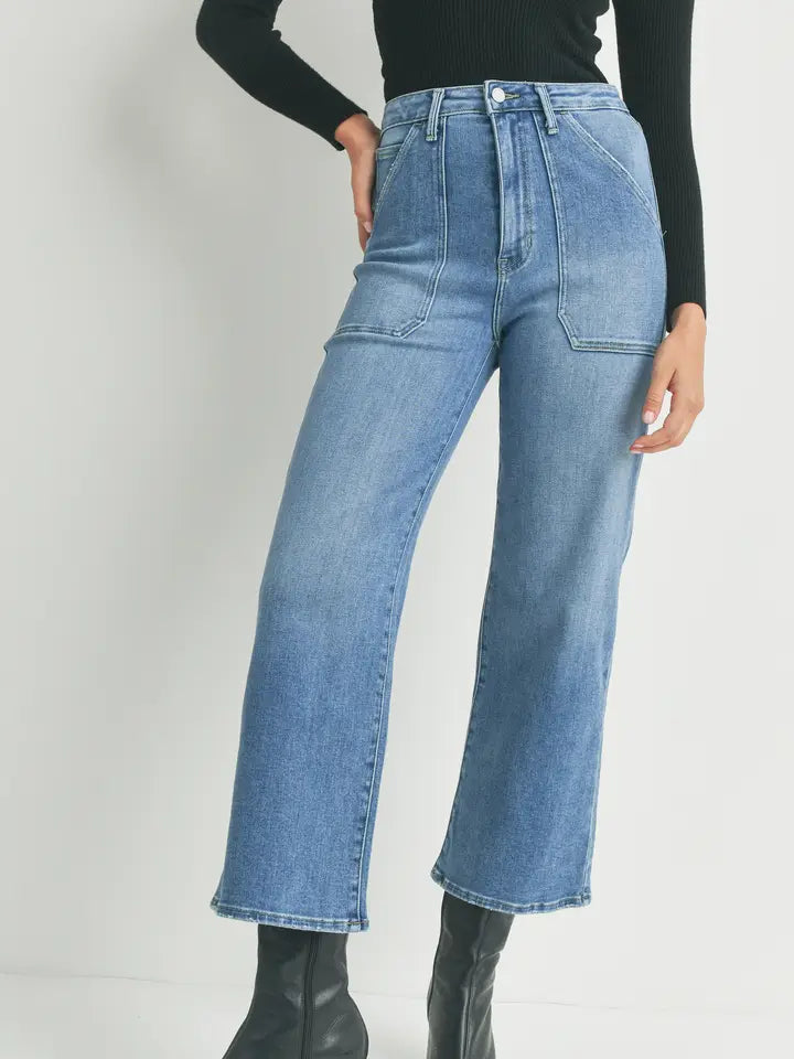 The Patch Pocket Jean - Just Black Denim