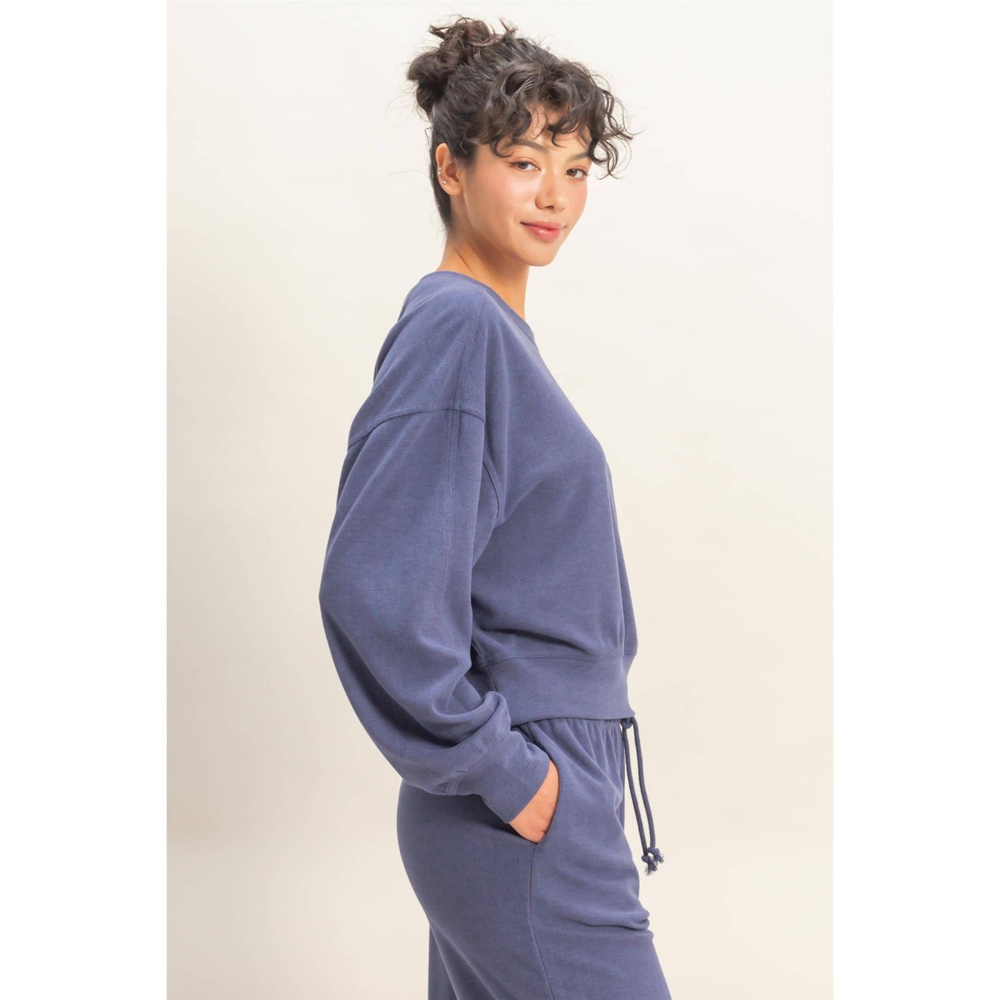 Madison Ribbed Relaxed Fit Sweatshirt